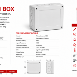 Polycarbonate Electrical Junction feature